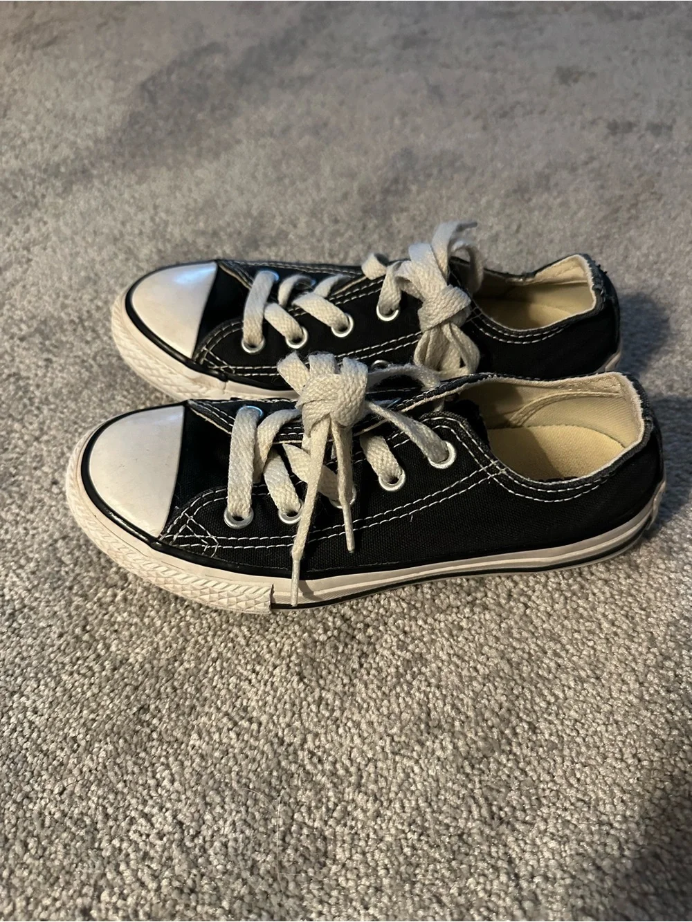 Kids sneaker lot - 2 converse low-tops and one brand new pair of vans
